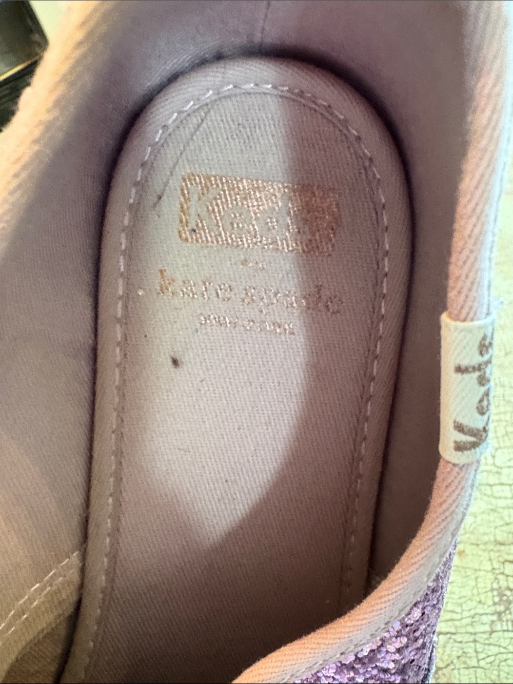 Keds x kate spade New York Purple Glitter Sneakers Size 9 - Picture 5 of 8